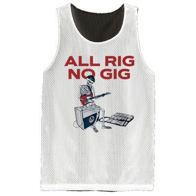 All Rig No Gig Skeleton Play Electric Guitar Music Rock Mesh Reversible Basketball Jersey Tank