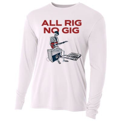 All Rig No Gig Skeleton Play Electric Guitar Music Rock Cooling Performance Long Sleeve Crew