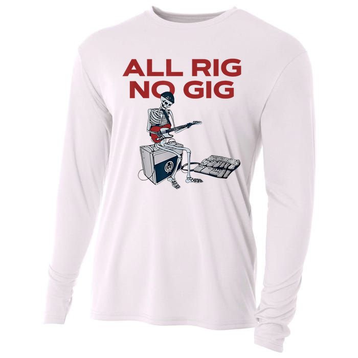 All Rig No Gig Skeleton Play Electric Guitar Music Rock Cooling Performance Long Sleeve Crew