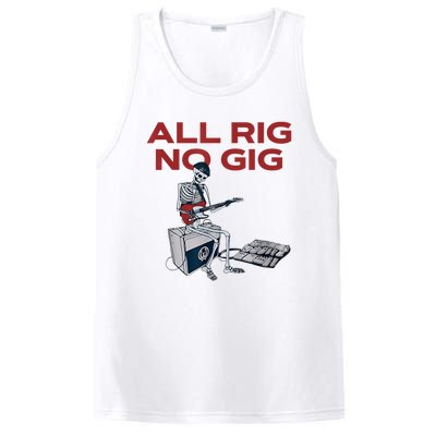 All Rig No Gig Skeleton Play Electric Guitar Music Rock PosiCharge Competitor Tank