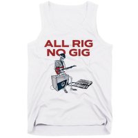 All Rig No Gig Skeleton Play Electric Guitar Music Rock Tank Top