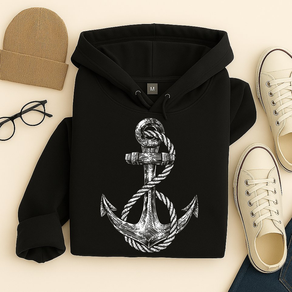 Anchor Rope Nautical Sailing Sail Sea Hoodie
