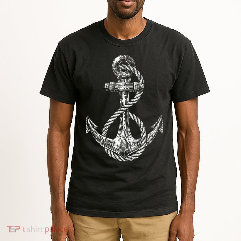 Anchor Rope Nautical Sailing Sail Sea Tall T-Shirt