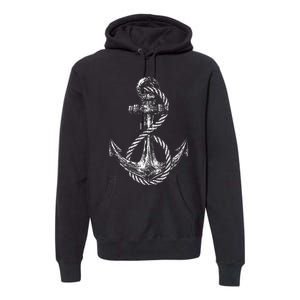 Anchor Rope Nautical Sailing Sail Sea Premium Hoodie