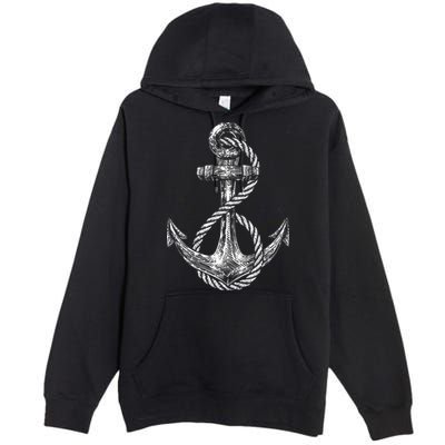 Anchor Rope Nautical Sailing Sail Sea Premium Pullover Hoodie
