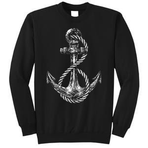 Anchor Rope Nautical Sailing Sail Sea Tall Sweatshirt