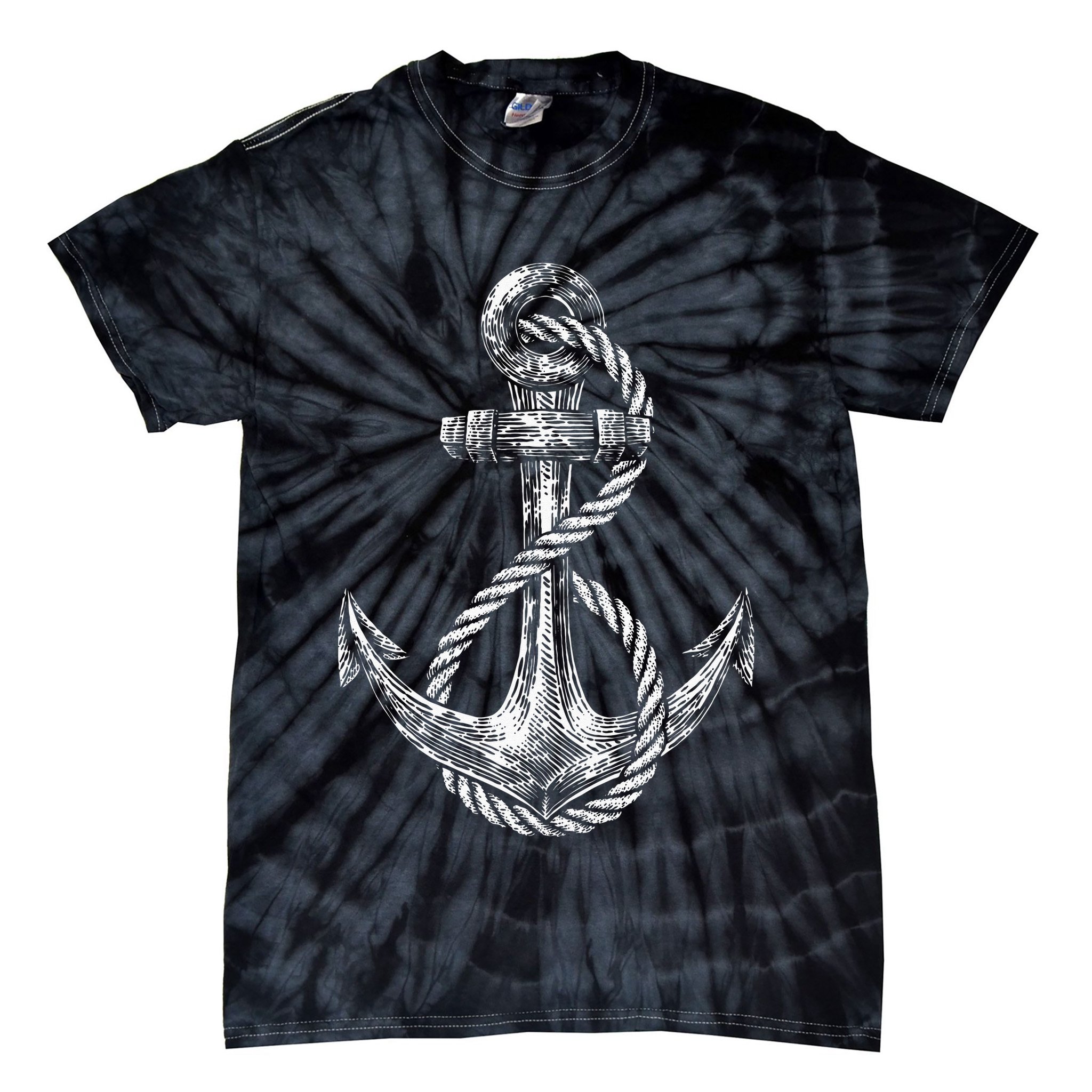 Anchor Rope Nautical Sailing Sail Sea Tie-Dye T-Shirt