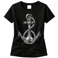Anchor Rope Nautical Sailing Sail Sea Womens T-Shirt