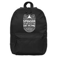 Aa Recovery Na Sponsor Alcoholics Anonymous Aa Sobriety 16 in Basic Backpack
