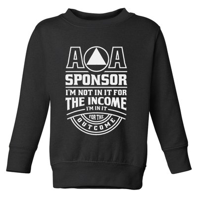 Aa Recovery Na Sponsor Alcoholics Anonymous Aa Sobriety Toddler Sweatshirt