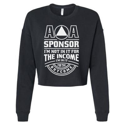 Aa Recovery Na Sponsor Alcoholics Anonymous Aa Sobriety Cropped Pullover Crew