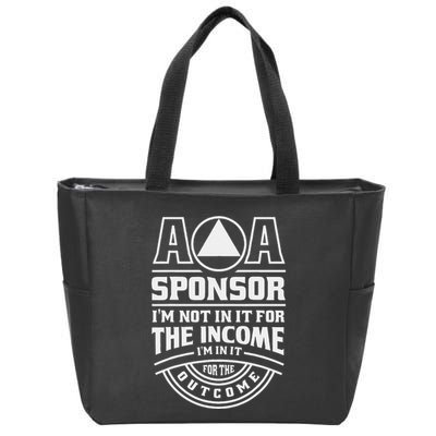 Aa Recovery Na Sponsor Alcoholics Anonymous Aa Sobriety Zip Tote Bag