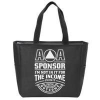 Aa Recovery Na Sponsor Alcoholics Anonymous Aa Sobriety Zip Tote Bag