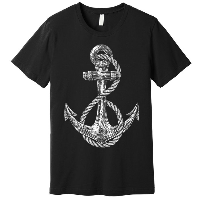 Anchor Rope Nautical Sailing Sail Sea Premium T-Shirt