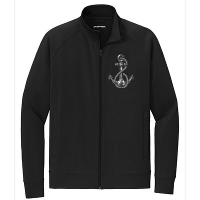 Anchor Rope Nautical Sailing Sail Sea Stretch Full-Zip Cadet Jacket