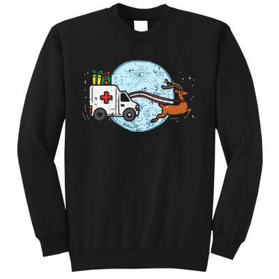 Ambulance Reindeer Nurse Christmas Winter Scrub Xmas Medical Sweatshirt