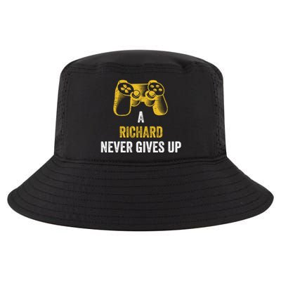 A Richard Never Gives Up Cool Gift Gaming Name Gamer Gift Cool Comfort Performance Bucket Hat