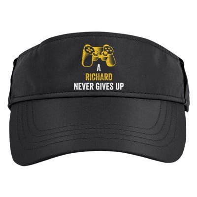 A Richard Never Gives Up Cool Gift Gaming Name Gamer Gift Adult Drive Performance Visor