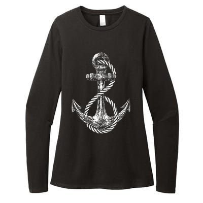 Anchor Rope Nautical Sailing Sail Sea Womens CVC Long Sleeve Shirt