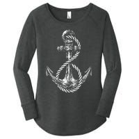 Anchor Rope Nautical Sailing Sail Sea Women's Perfect Tri Tunic Long Sleeve Shirt