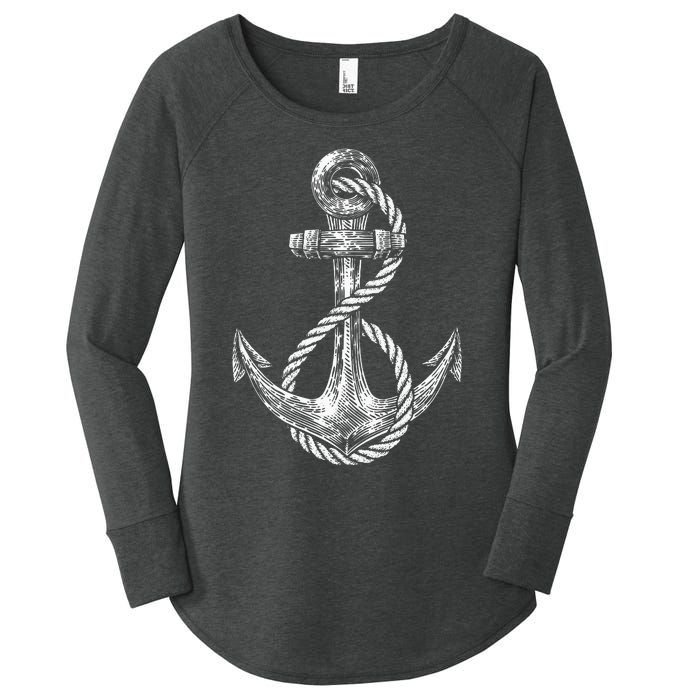 Anchor Rope Nautical Sailing Sail Sea Women's Perfect Tri Tunic Long Sleeve Shirt