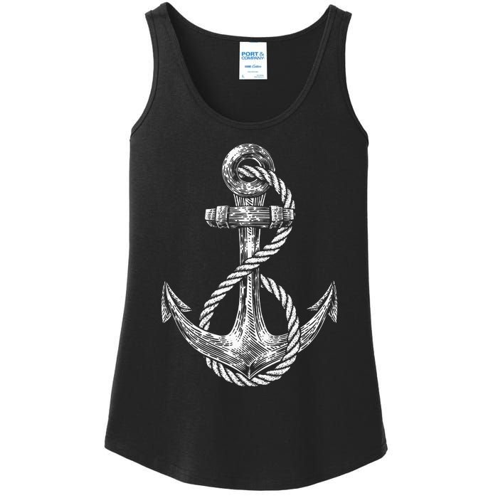 Anchor Rope Nautical Sailing Sail Sea Ladies Essential Tank