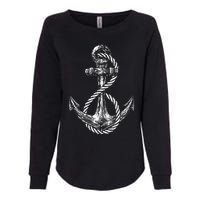 Anchor Rope Nautical Sailing Sail Sea Womens California Wash Sweatshirt