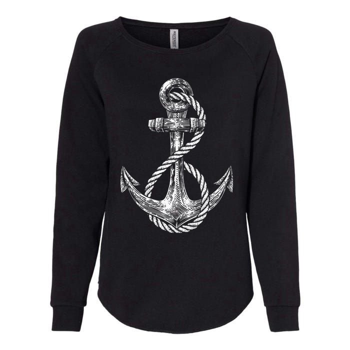 Anchor Rope Nautical Sailing Sail Sea Womens California Wash Sweatshirt