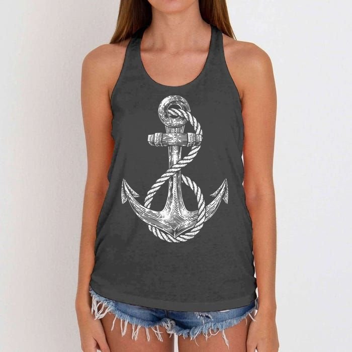 Anchor Rope Nautical Sailing Sail Sea Women's Knotted Racerback Tank