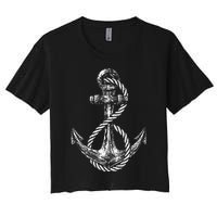 Anchor Rope Nautical Sailing Sail Sea Women's Crop Top Tee