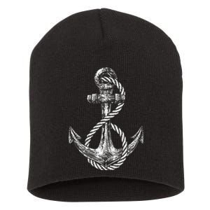 Anchor Rope Nautical Sailing Sail Sea Short Acrylic Beanie