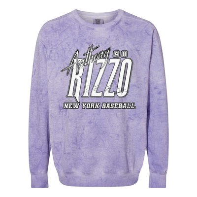 Anthony Rizzo New York Baseball Rock Colorblast Crewneck Sweatshirt