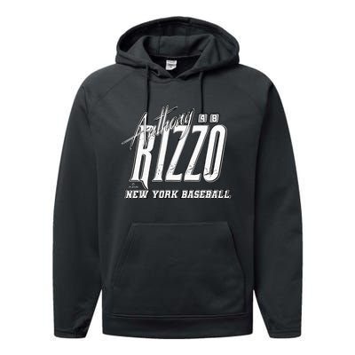 Anthony Rizzo New York Baseball Rock Performance Fleece Hoodie