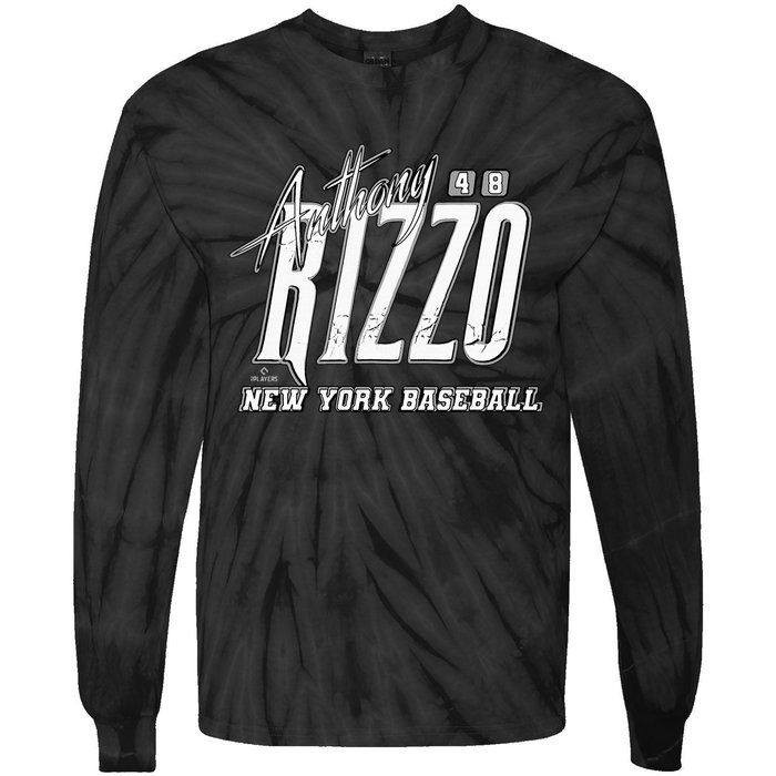 Anthony Rizzo New York Baseball Rock Tie-Dye Long Sleeve Shirt