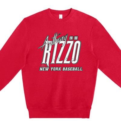 Anthony Rizzo New York Baseball Rock Premium Crewneck Sweatshirt