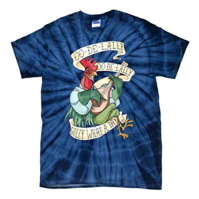 Alanadale Rooster Oodelally Golly What A Day Tattoo Watercolor Painting Rob Tie-Dye T-Shirt