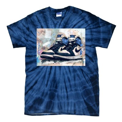 Airjordan1 Retro Obsidian Blue Art Tie-Dye T-Shirt