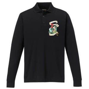 Alanadale Rooster Oodelally Golly What A Day Tattoo Watercolor Painting Rob Performance Long Sleeve Polo