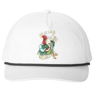 Alanadale Rooster Oodelally Golly What A Day Tattoo Watercolor Painting Rob Snapback Five-Panel Rope Hat