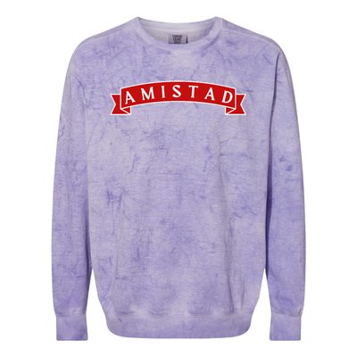 Amistad Red On White House Of Friendship Teachers Students Colorblast Crewneck Sweatshirt