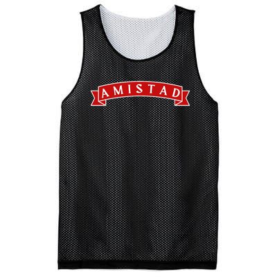 Amistad Red On White House Of Friendship Teachers Students Mesh Reversible Basketball Jersey Tank