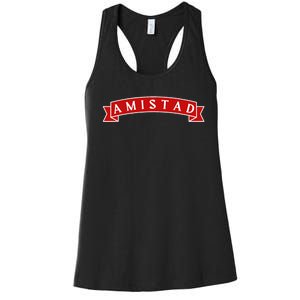 Amistad Red On White House Of Friendship Teachers Students Women's Racerback Tank