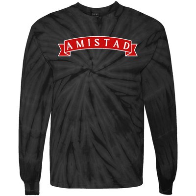 Amistad Red On White House Of Friendship Teachers Students Tie-Dye Long Sleeve Shirt