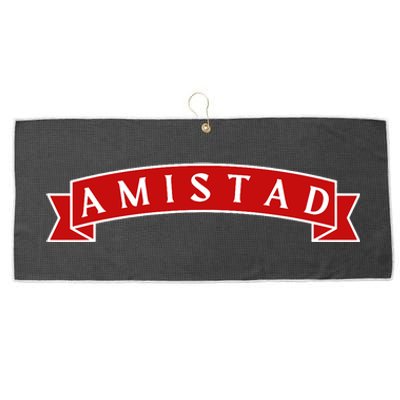 Amistad Red On White House Of Friendship Teachers Students Large Microfiber Waffle Golf Towel