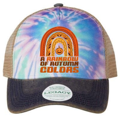 A Rainbow Of Autumn Colors Halloween Pumpkin Legacy Tie Dye Trucker Hat