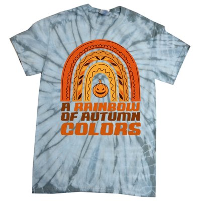 A Rainbow Of Autumn Colors Halloween Pumpkin Tie-Dye T-Shirt