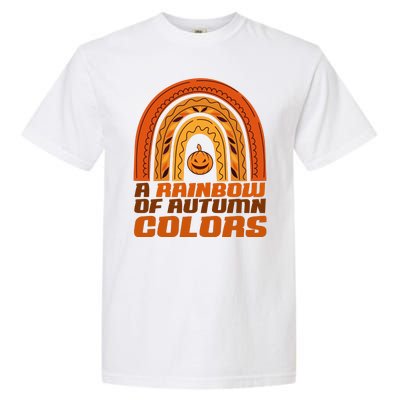 A Rainbow Of Autumn Colors Halloween Pumpkin Garment-Dyed Heavyweight T-Shirt