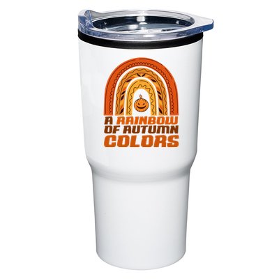 A Rainbow Of Autumn Colors Halloween Pumpkin Tumbler