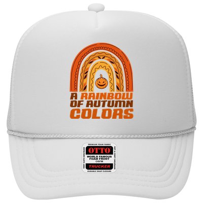 A Rainbow Of Autumn Colors Halloween Pumpkin Trucker Hat