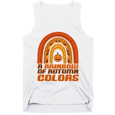 A Rainbow Of Autumn Colors Halloween Pumpkin Tank Top